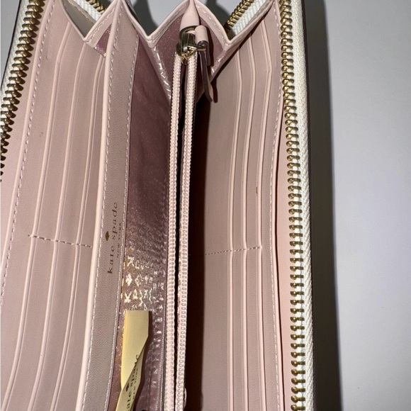 Kate Spade Tan and Cream Pebbled Leather Wallet - Picture 3 of 3